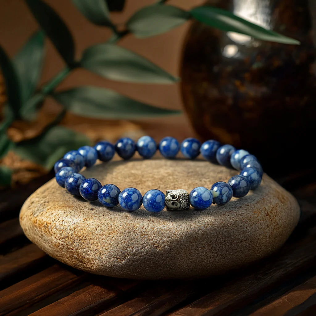 Original Lapis Lazuli Bracelet, 8mm Round beads – Tarot with